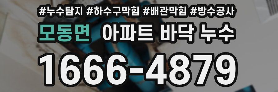 모동면 아파트 바닥 누수