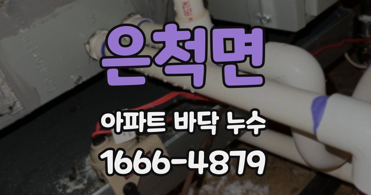 은척면 아파트 바닥 누수