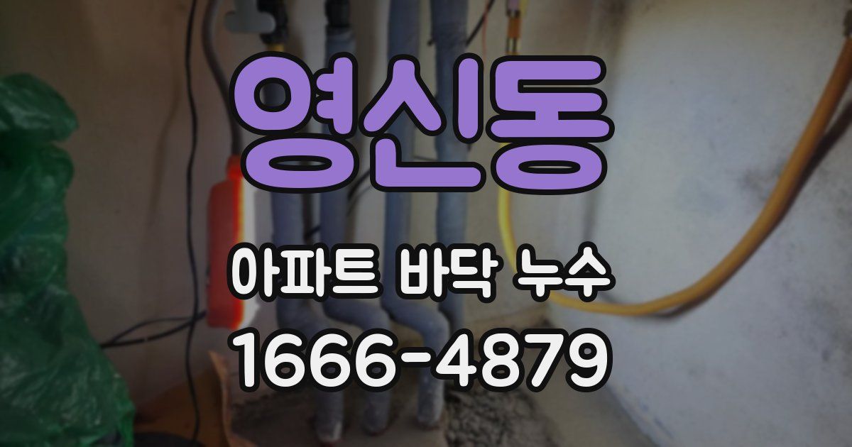 영신동 아파트 바닥 누수