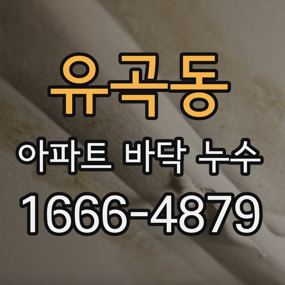 유곡동 아파트 바닥 누수
