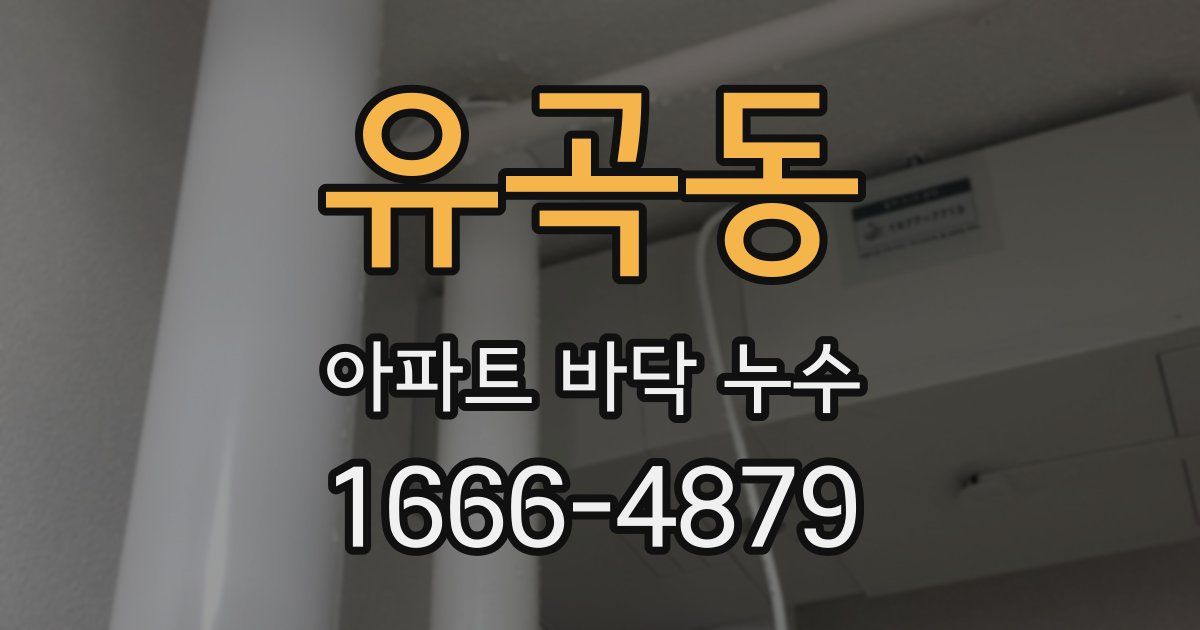 유곡동 아파트 바닥 누수