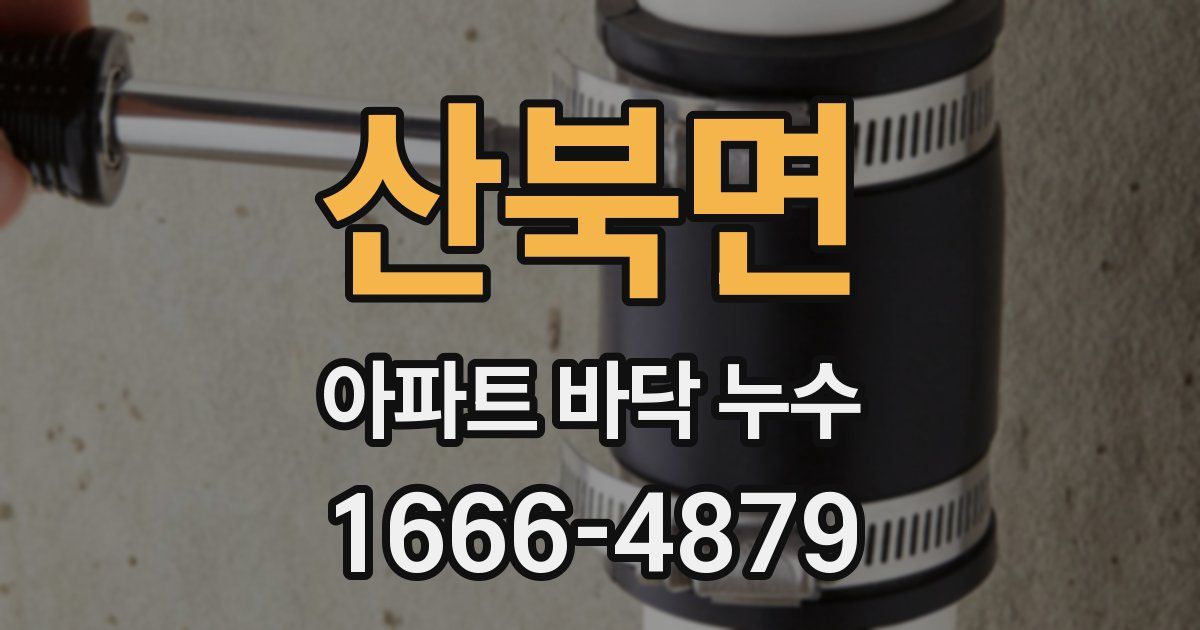 산북면 아파트 바닥 누수