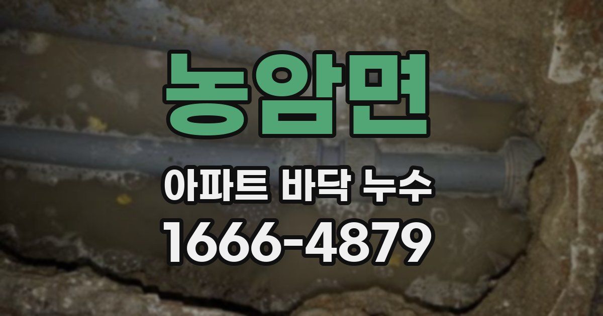 농암면 아파트 바닥 누수