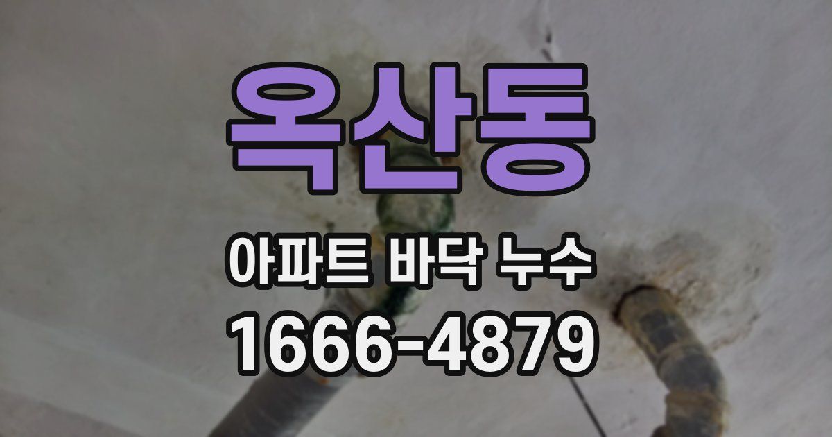 옥산동 아파트 바닥 누수