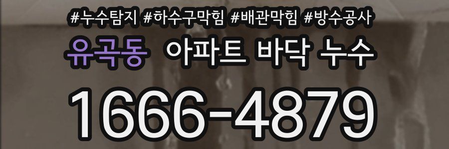 유곡동 아파트 바닥 누수