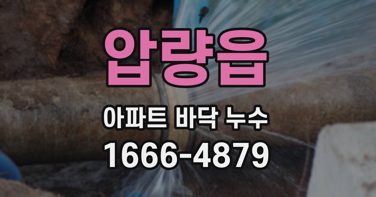 압량읍 아파트 바닥 누수