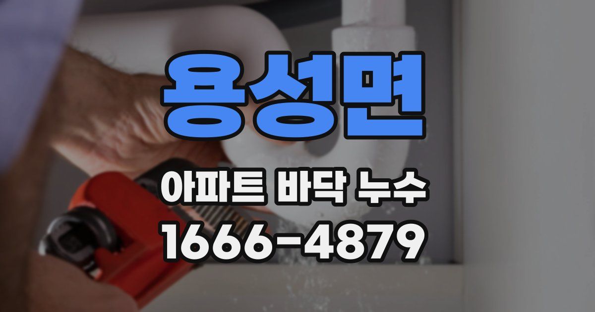 용성면 아파트 바닥 누수