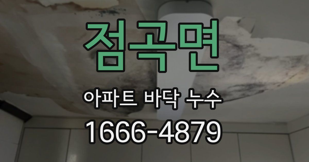 점곡면 아파트 바닥 누수