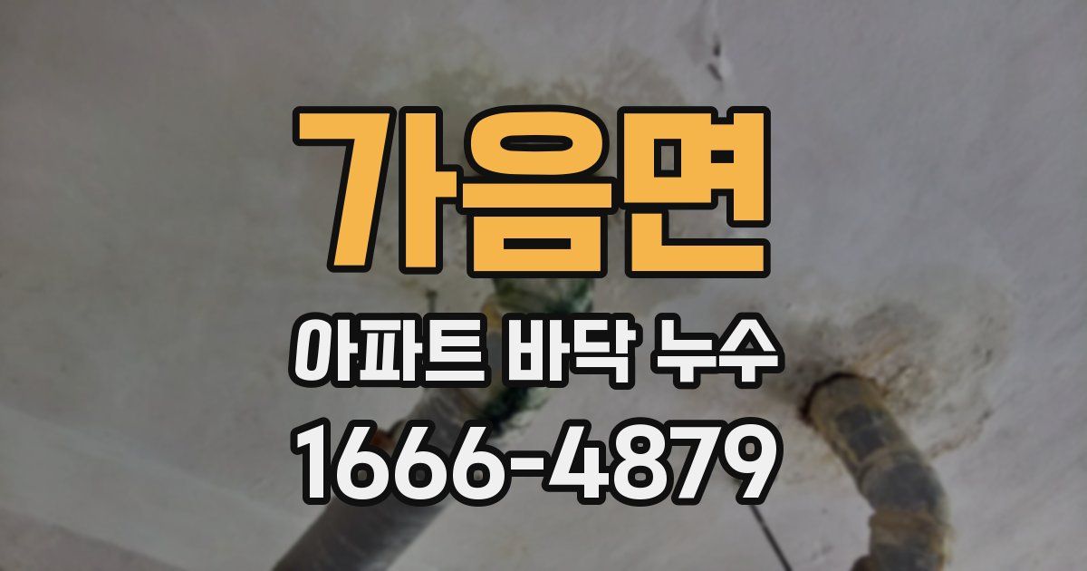 가음면 아파트 바닥 누수