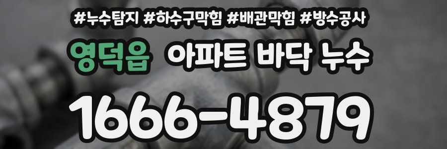 영덕읍 아파트 바닥 누수