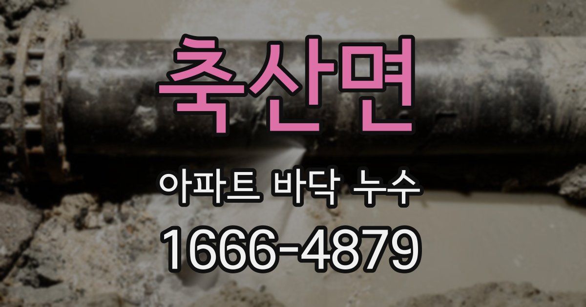 축산면 아파트 바닥 누수