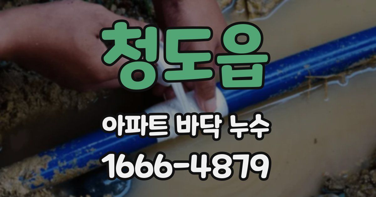 청도읍 아파트 바닥 누수
