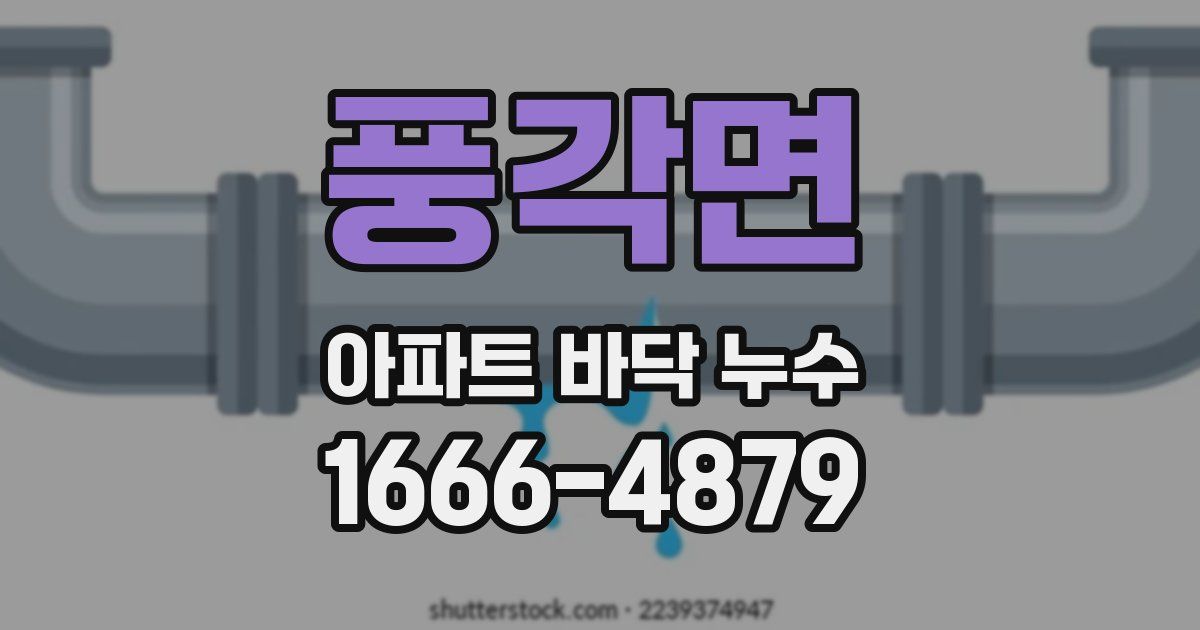 풍각면 아파트 바닥 누수