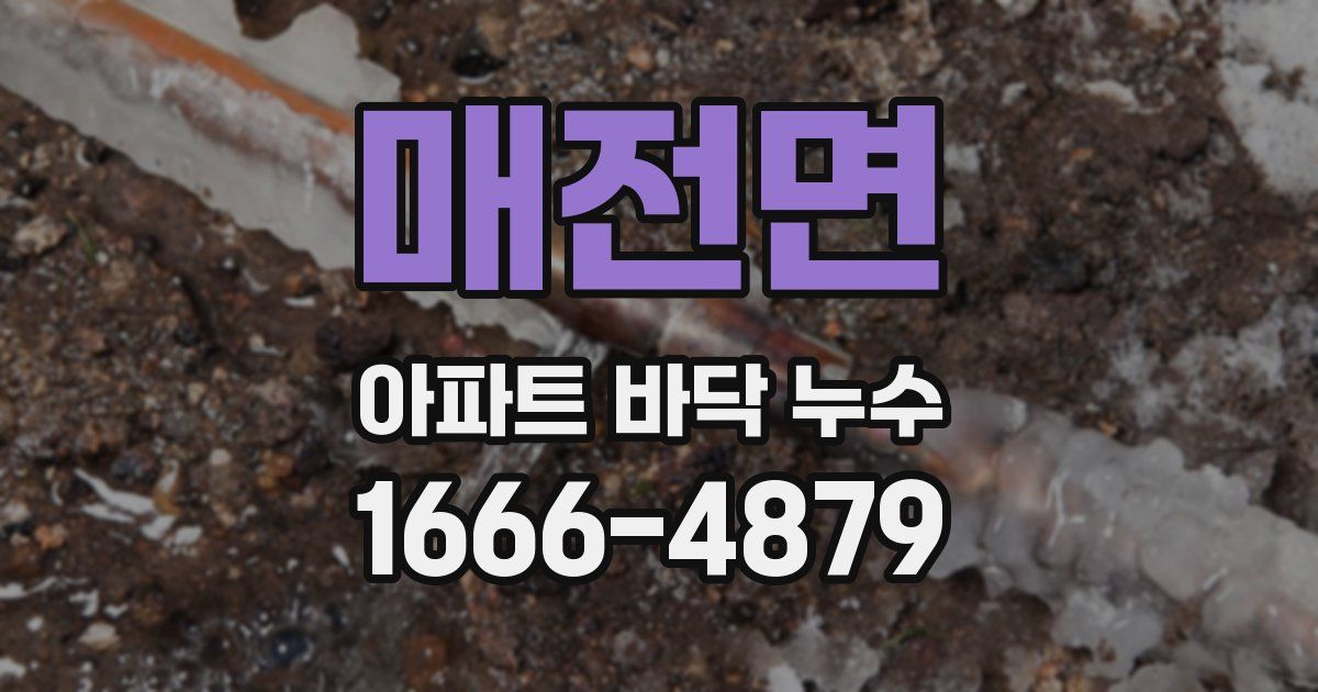 매전면 아파트 바닥 누수