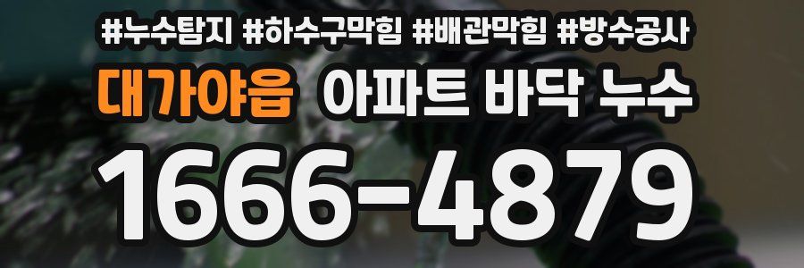대가야읍 아파트 바닥 누수