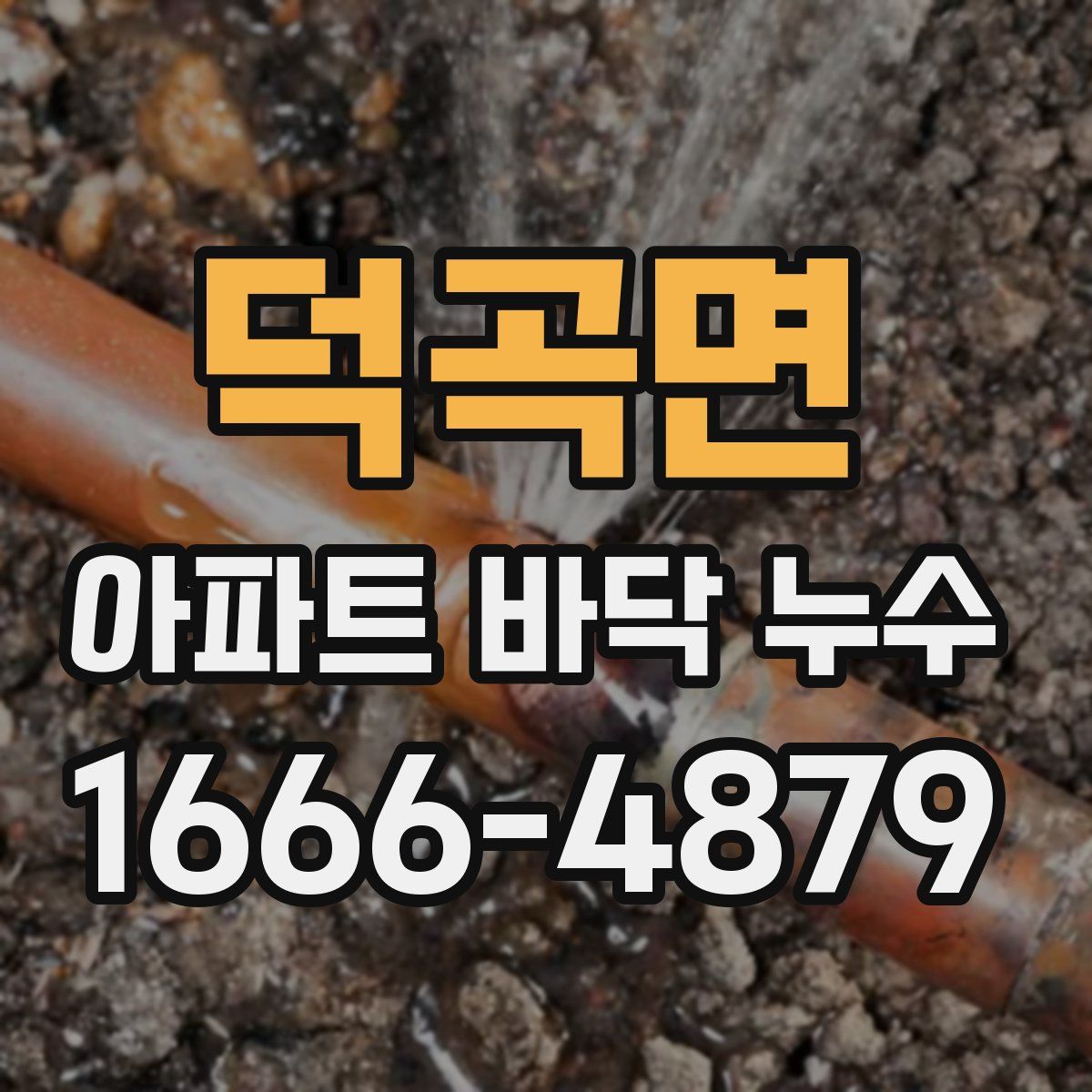 덕곡면 아파트 바닥 누수