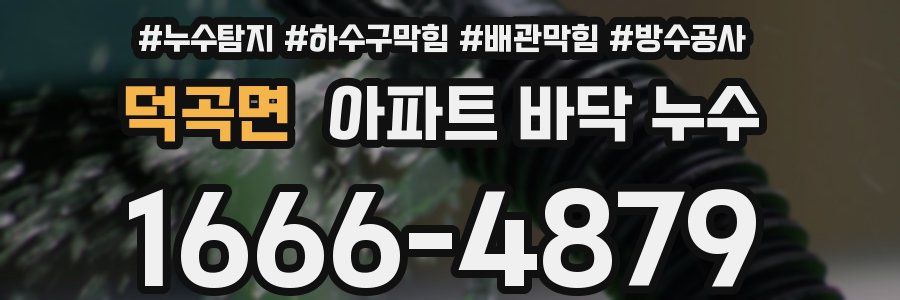 덕곡면 아파트 바닥 누수