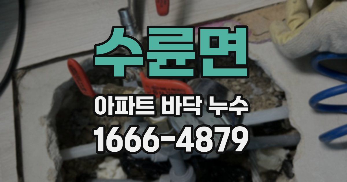 수륜면 아파트 바닥 누수