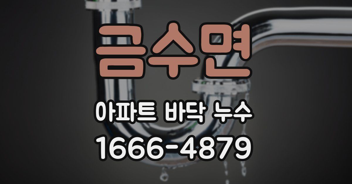 금수면 아파트 바닥 누수