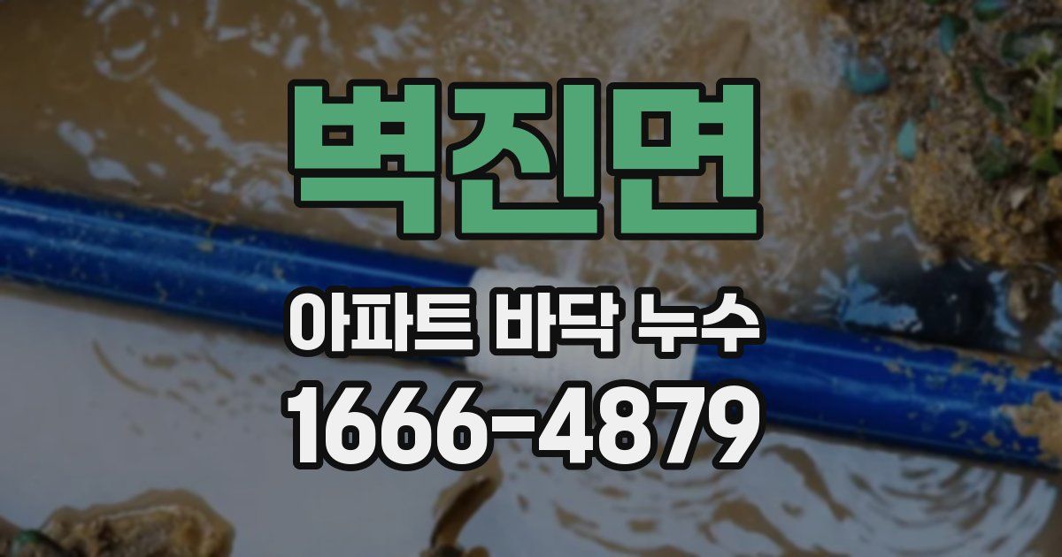 벽진면 아파트 바닥 누수