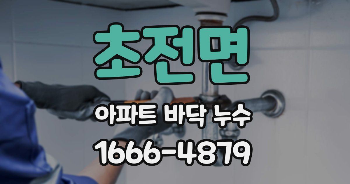 초전면 아파트 바닥 누수