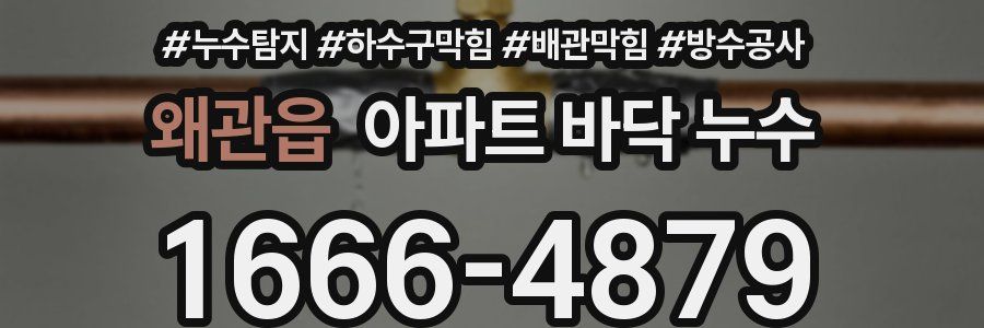 왜관읍 아파트 바닥 누수
