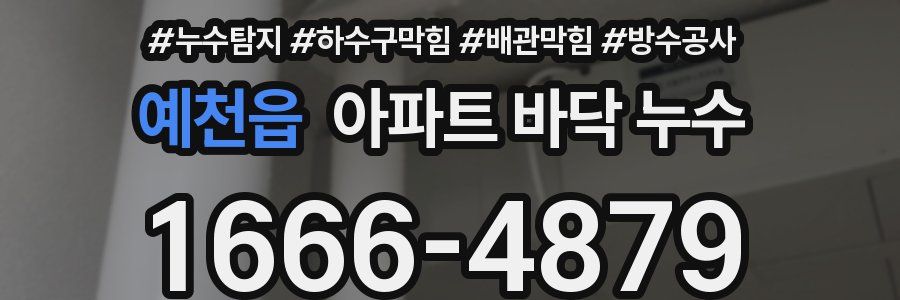 예천읍 아파트 바닥 누수