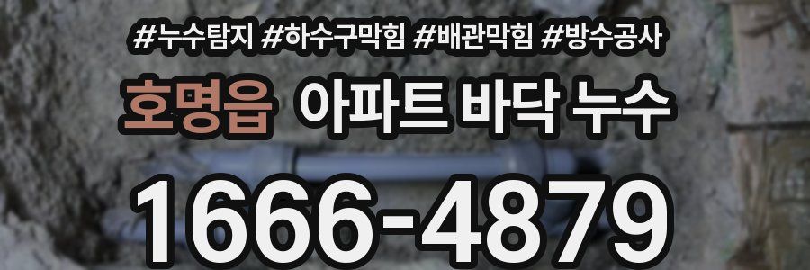 호명읍 아파트 바닥 누수
