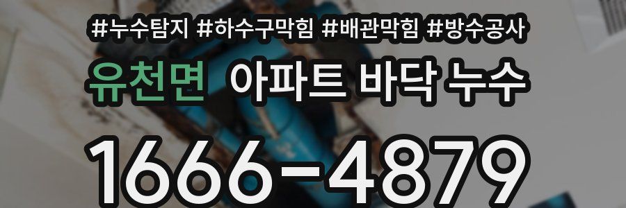 유천면 아파트 바닥 누수