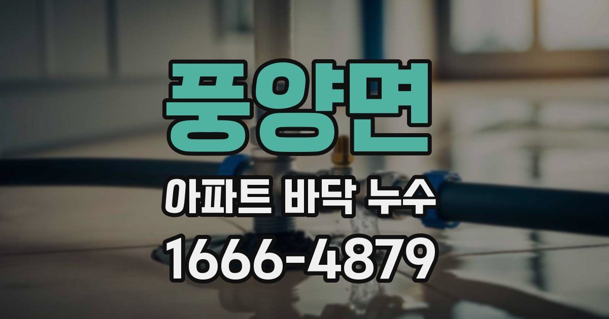 풍양면 아파트 바닥 누수