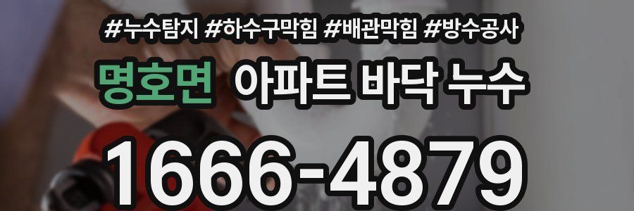 명호면 아파트 바닥 누수
