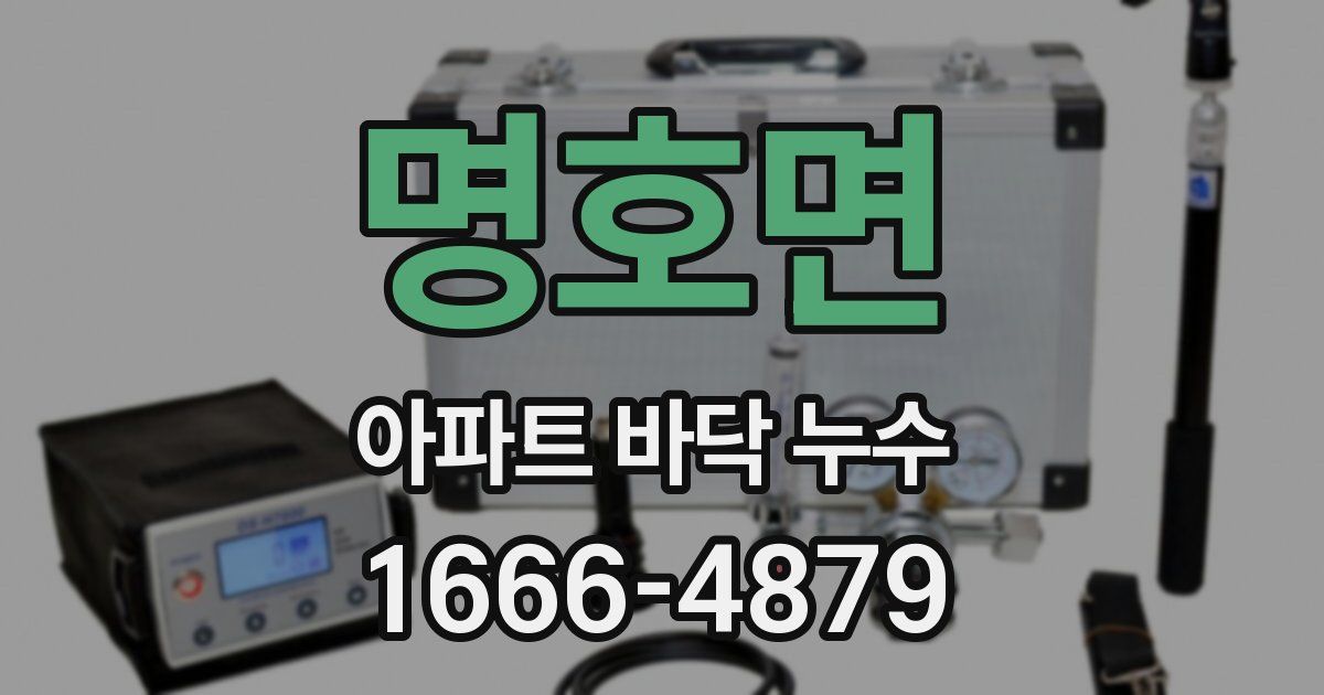 명호면 아파트 바닥 누수