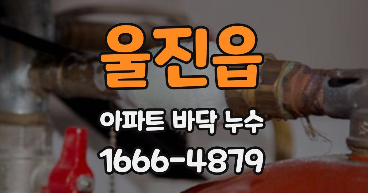 울진읍 아파트 바닥 누수