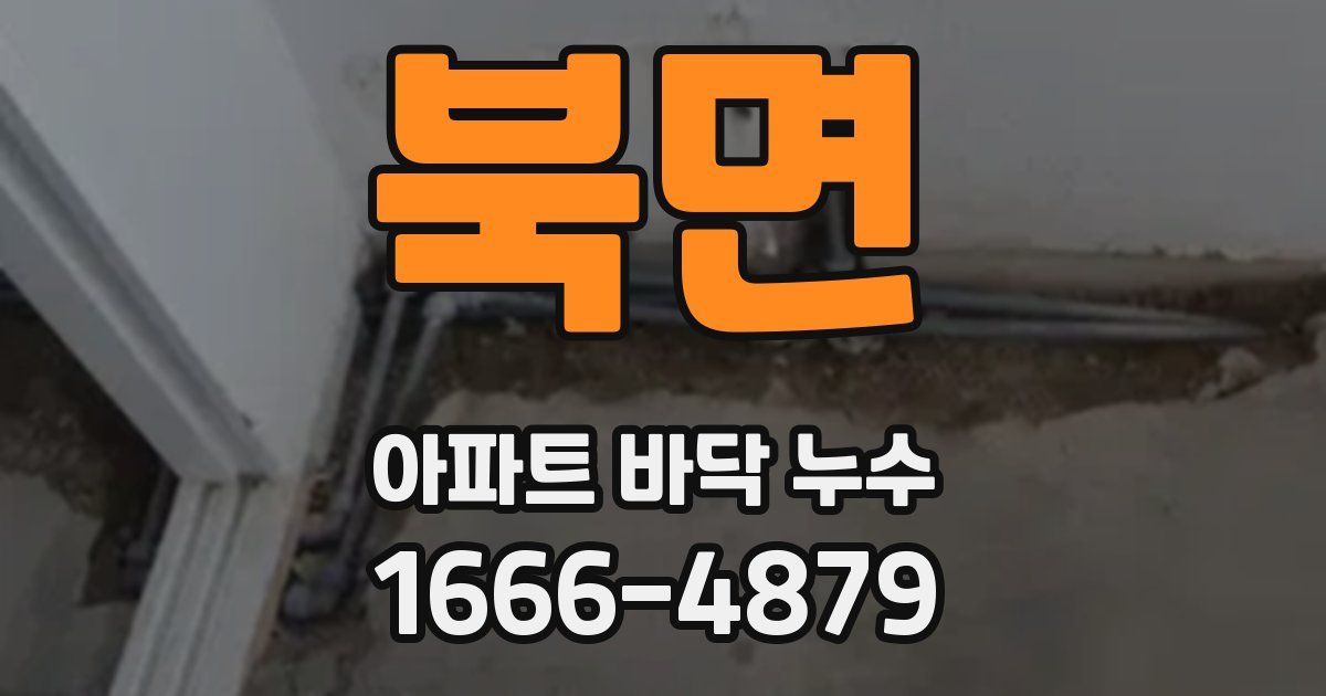 북면 아파트 바닥 누수