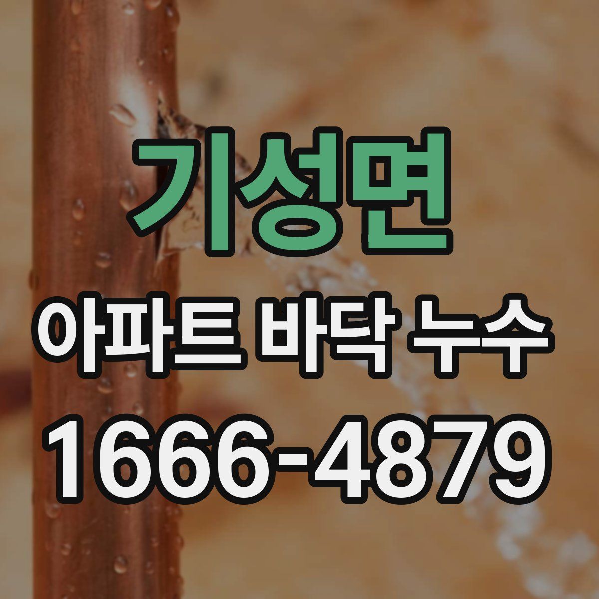 기성면 아파트 바닥 누수