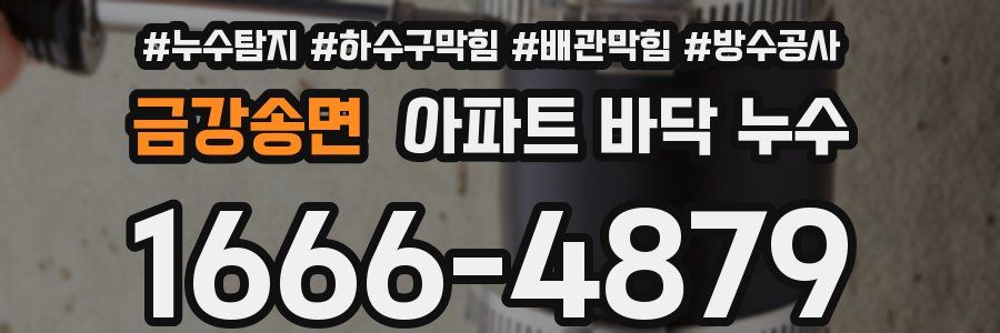 금강송면 아파트 바닥 누수
