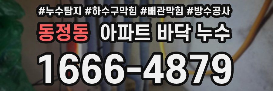동정동 아파트 바닥 누수