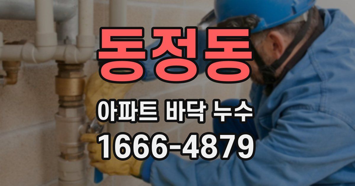 동정동 아파트 바닥 누수