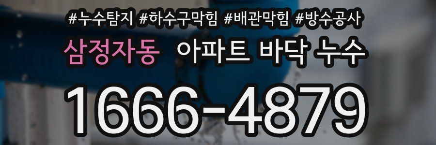 삼정자동 아파트 바닥 누수