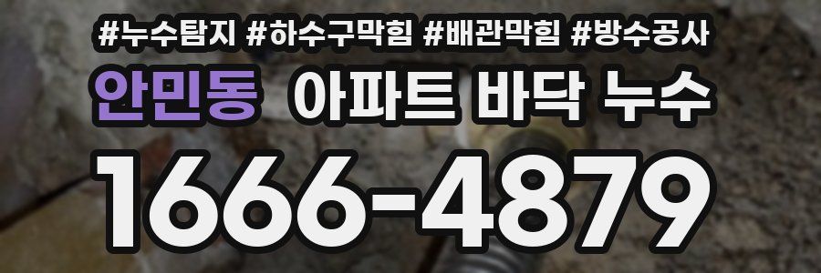 안민동 아파트 바닥 누수