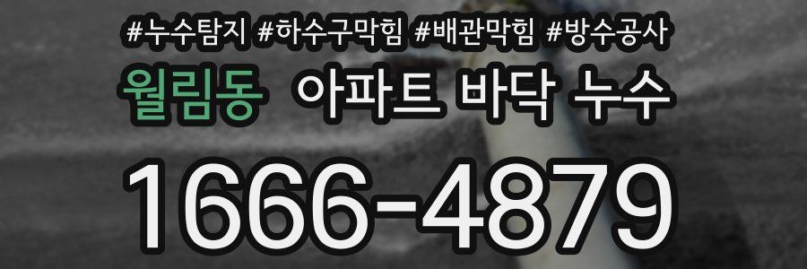 월림동 아파트 바닥 누수