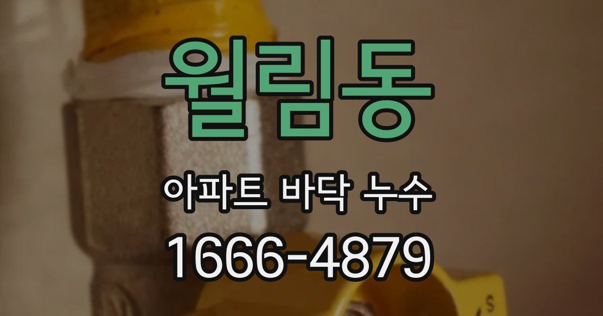 월림동 아파트 바닥 누수