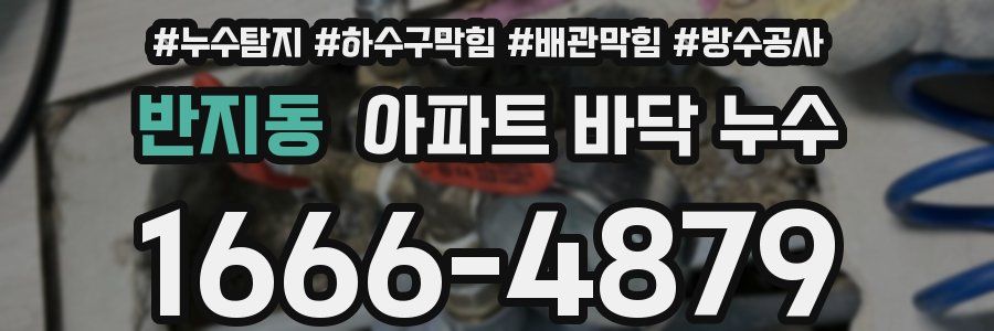 반지동 아파트 바닥 누수