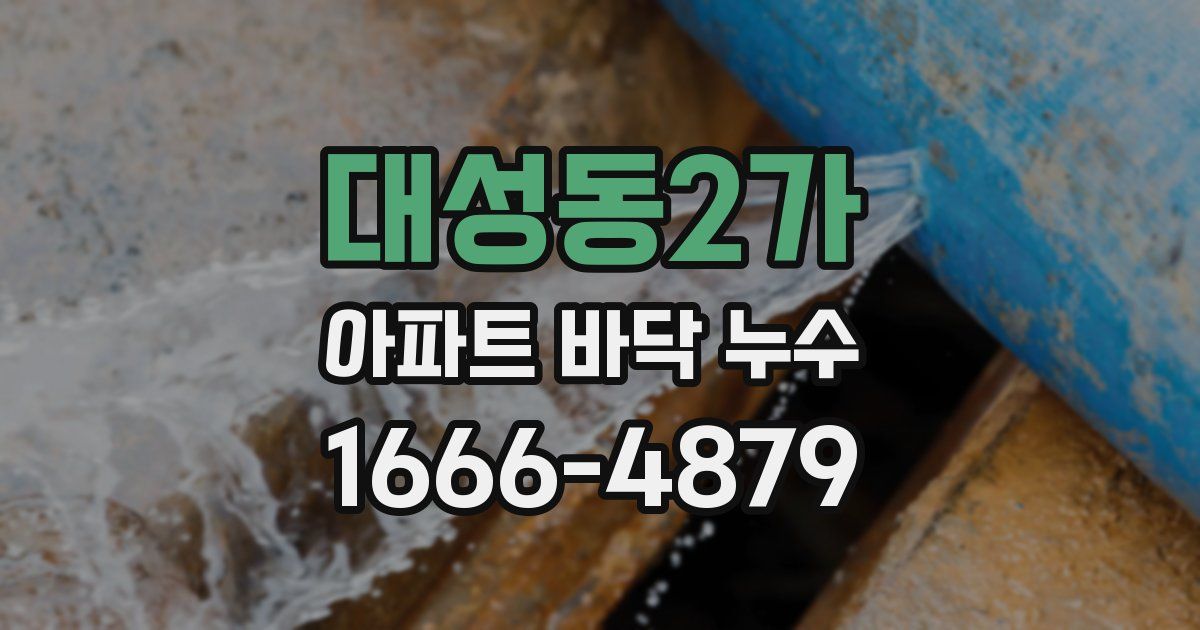 대성동2가 아파트 바닥 누수