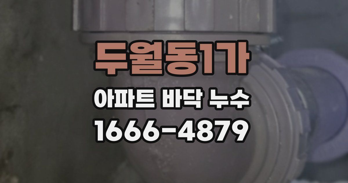 두월동1가 아파트 바닥 누수