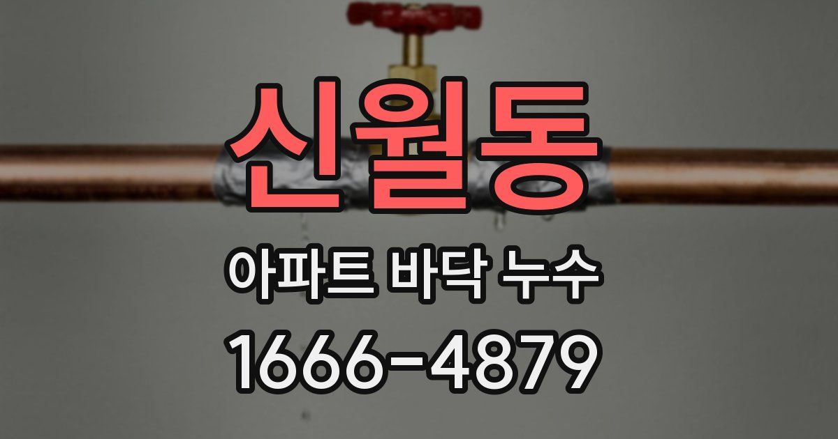 신월동 아파트 바닥 누수