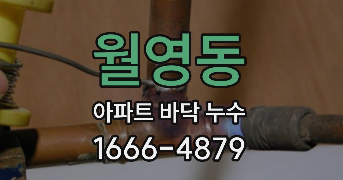 월영동 아파트 바닥 누수