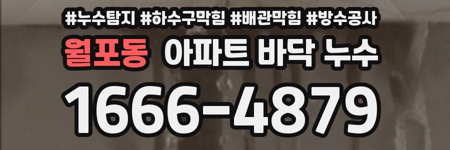 월포동 아파트 바닥 누수