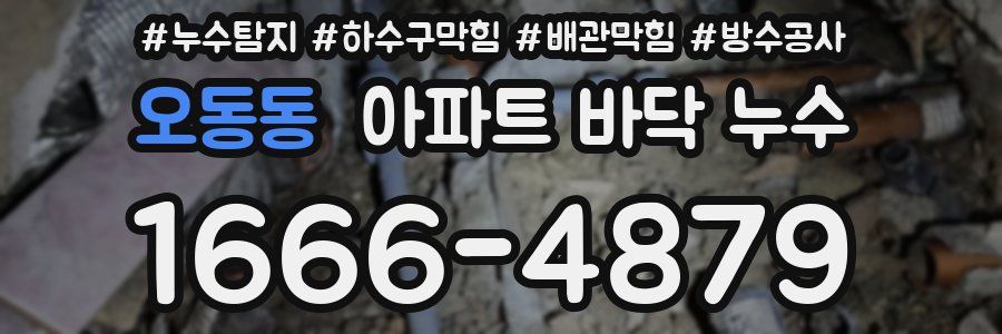 오동동 아파트 바닥 누수