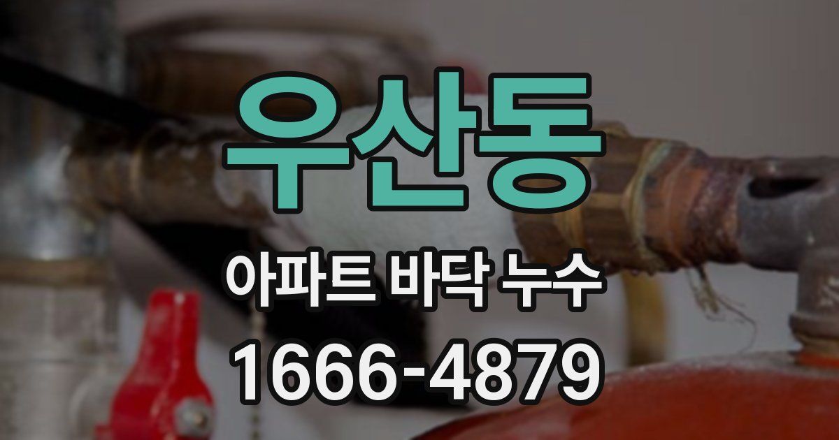 우산동 아파트 바닥 누수